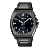 Casio Men's Watch Analog Black Dial With Black Stainless Band, MTP-E730B-1AVDF