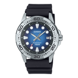 Casio Men's Watch Analog  Blue Dial With Black Resin Band, MTD-140-2AVDF