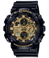 G-Shock Men's Watch Analog-Digital Gold Dial Black Resin Band, GA-140GB-1A1DR