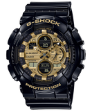 G-Shock Men's Watch Analog-Digital Gold Dial Black Resin Band, GA-140GB-1A1DR