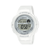 Casio, Women’s Watch Digital,Silver Dial White Resin Band, LWS-1200H-7A1VD