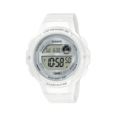 Casio, Women’s Watch Digital,Silver Dial White Resin Band, LWS-1200H-7A1VD