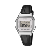 Casio men analog watch, stylish dial with black leather strap, model CS-LA680WEL-1DF, Bahrain