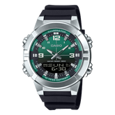 Casio Men's Watch Analog-Digital Green Gradient Dial with Black Resin Band, AMW-870A-3AVDF