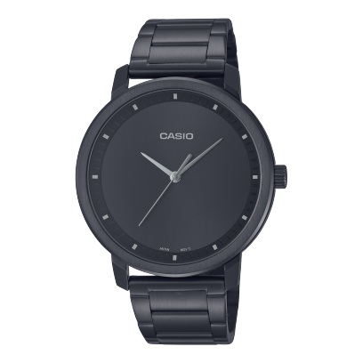 Casio, Men’s Watch Analog, Black Dial Black Stainless Steel  Band, MTP-B115B-1EVDF