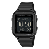 Casio Men's Digital Black Dial Watch With Black Resin Band, W-221H-1BVDF