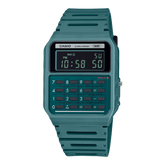 Casio Calculator Unisex Watch Digital Dial with Green Resin Strap, CA-53WB-3BDF