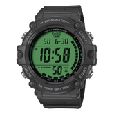 Casio Men's Digital Watch Green Dial With Black Resin Band ,AE-1500WHC-1AVDF