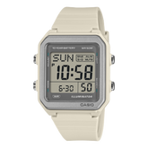 Casio Men's Digital White Dial Watch With White Resin Band, W-221H-8AVDF
