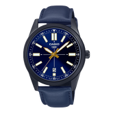 Casio, Men’s Watch Analog, Blue Dial Blue Leather Band, MTP-VD02BL-2EUD