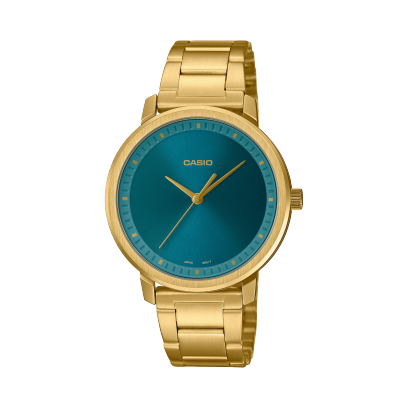 Casio, Women’s Watch Analog, Blue Dial Gold Stainless Steel, LTP-B115G-3EVDF