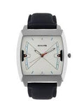 Sonata Men's Watch Analog Silver Dial With Black Leather Strap, 77064SL02