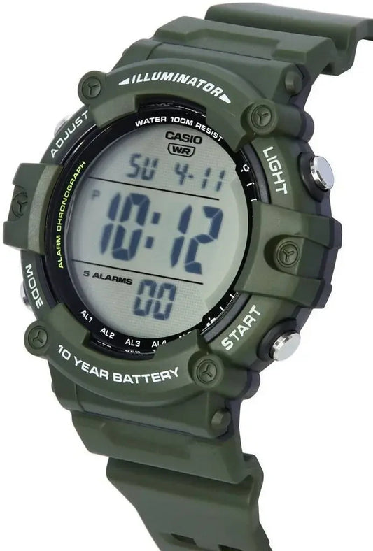 Casio Men's watch Digital, Black Dial Black Resin Strap, AE-1500WHX-3AVD