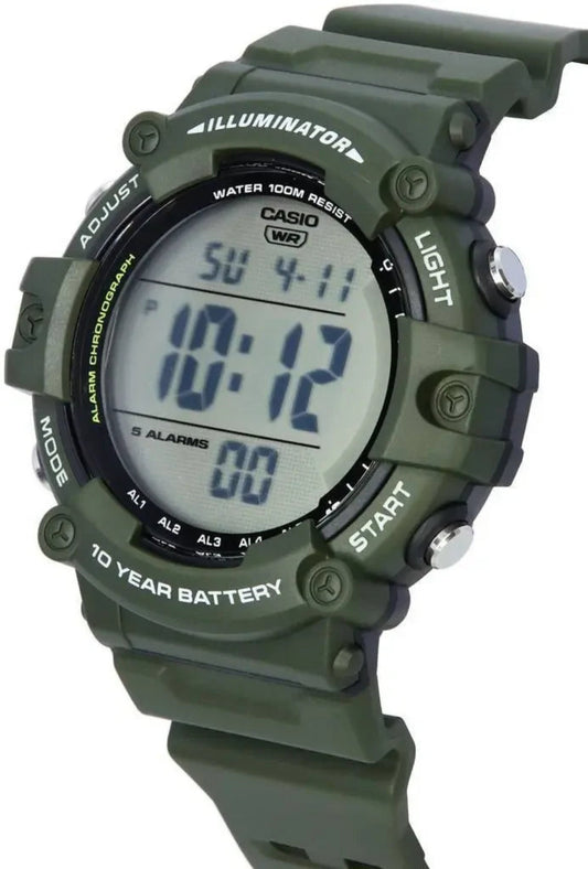 Casio Men's watch Digital, Black Dial Black Resin Strap, AE-1500WHX-3AVD