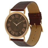 Titan Men's Watch Edge Collection Analog, Brown Dial Brown Leather Strap, 1595WL03