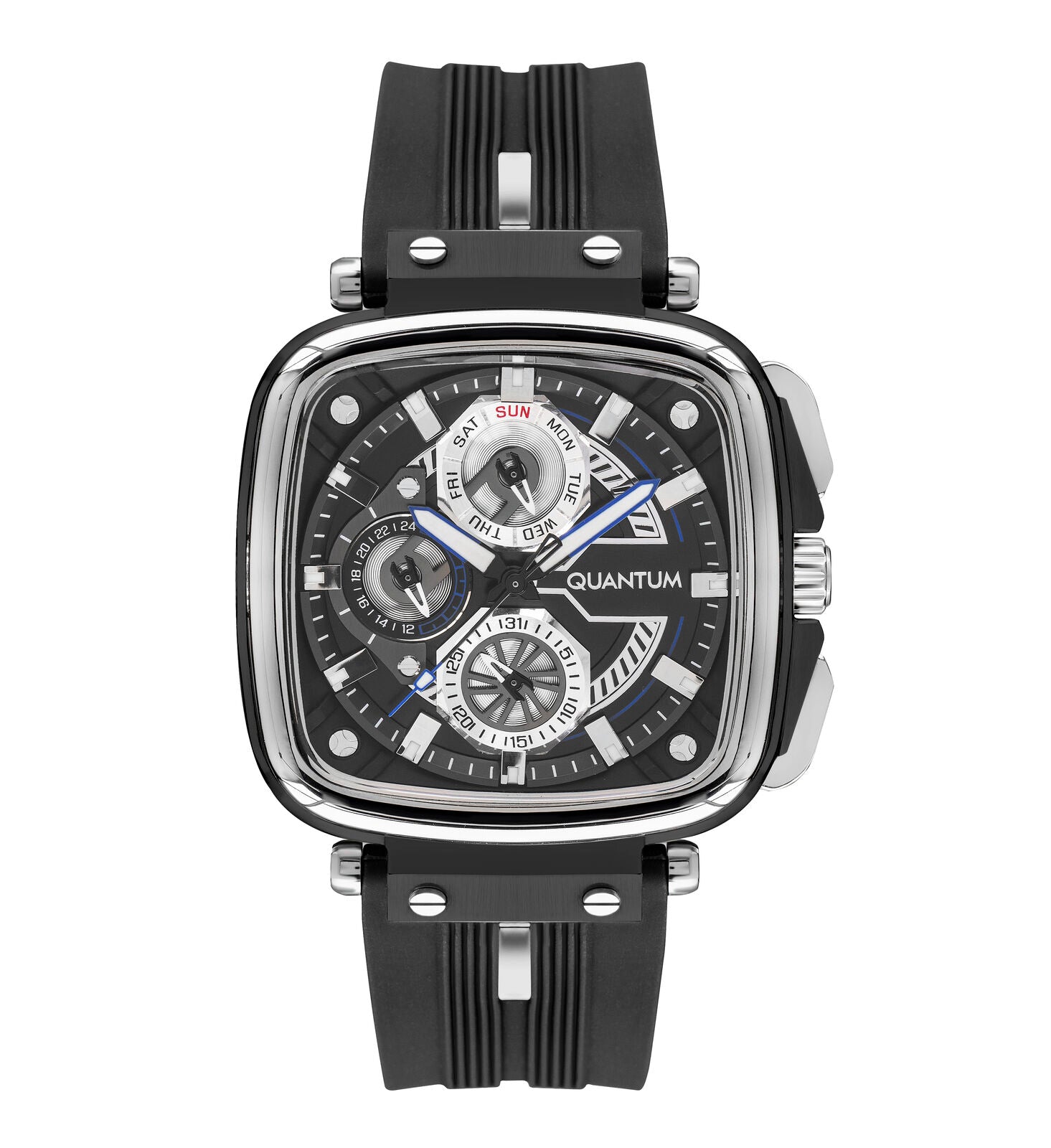 Quantum, Men's, Analog Watch, Black Dial, with Silicone Band, QU-PWG1014.351