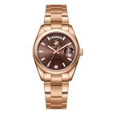 Beverly Hills Polo Club Women's Watch Analog Brown Dial with Rose Gold Stainless Steel Band, BP3709X.460