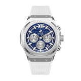 Beverly Hills Polo Club Men's Watch Analog Blue Dial with White Resin Band, BP3785X.393