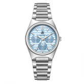 Beverly Hills Polo Club Women's Watch Analog Light Blue Dial with Silver Stainless Steel Band, BP3746C.300