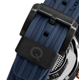 Quantum Men's Watch Blue Analog Dial with Blue Silicone Band, HNG893.069