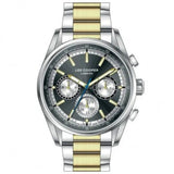 Lee Cooper Men's Multifunction Watch Gun Dial With Two Toned Silver And Gold Metal Band,LC07986.260