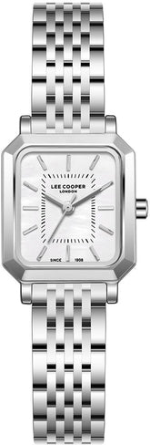 Lee Cooper Women's Analog Watch Mother of Pearl Dial With Silver Metal Band,LC08203.320