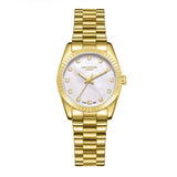 Lee Cooper Women's Analog Watch Mother of Pearl Dial With Gold Metal Band,LC08212.120