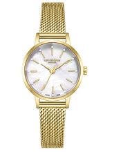Lee Cooper Women's Analog Watch Mother of Pearl Dial With Gold Mesh Band,LC08241.120