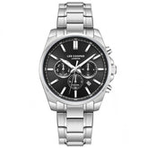 Lee Cooper Men's Multifunction Watch with Black Dial and Stainless Steel Band, LC08355.350