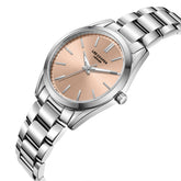 Lee Cooper Women's Analog Watch with Rose Gold Dial and Stainless Steel Band, LC08356.301