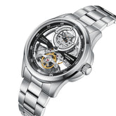 Lee Cooper Men's Automatic Watch with Black Dial and Stainless Steel Band, LC08383.350