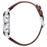 Lee Cooper Men's Multifunction Watch with Grey Dial and Dark Brown Leather Band, LC08401.362