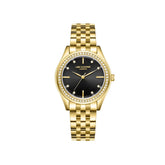 Lee Cooper Women's Analog Watch Dark Blue Dial With Gold Metal Band,LC08211.190