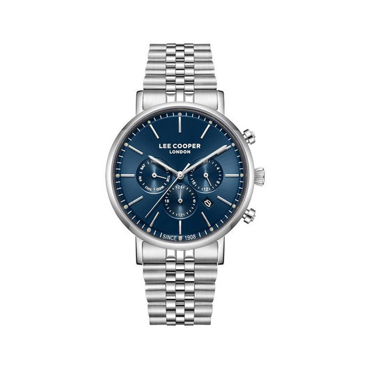Lee Cooper Men's Multifunction Watch with Dark Blue Dial and Stainless Steel Band, LC08372.390