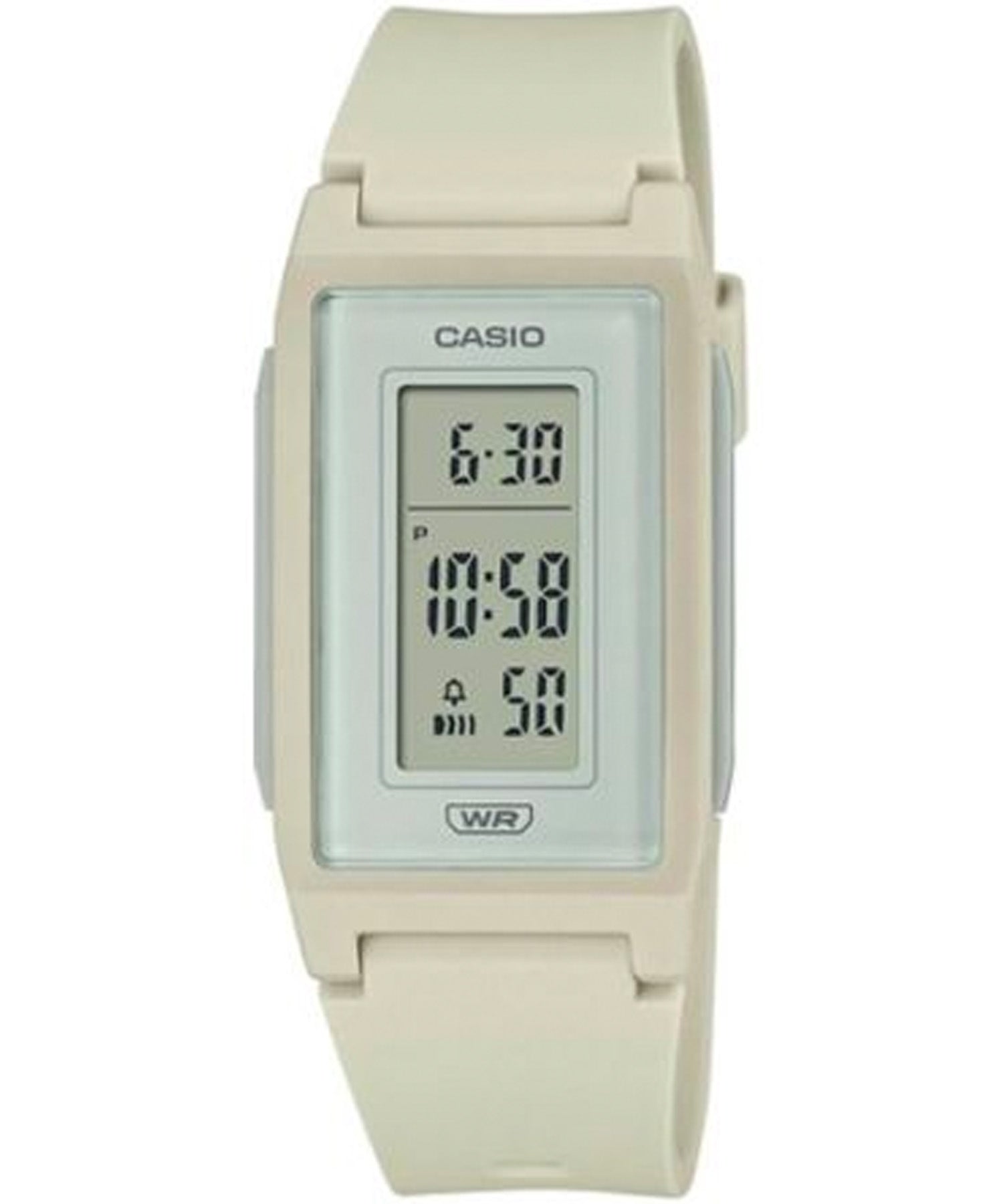Casio, Unisex Watch Digital Display,Beige Dial Beige Resin Band, LF-10WH-8DF
