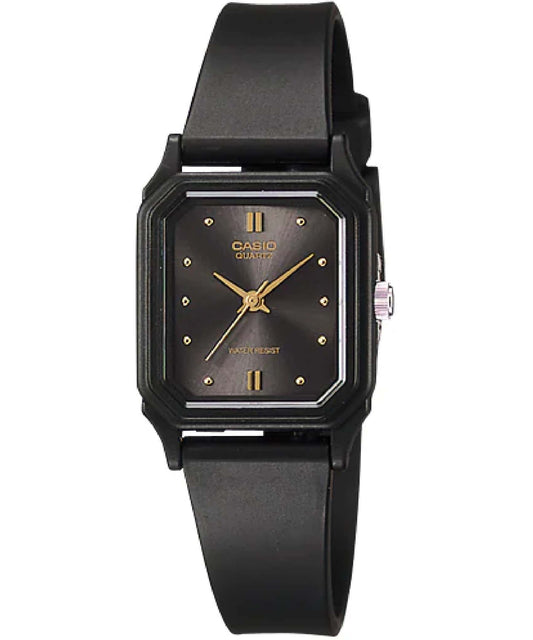 Casio men analog watch, black dial with comfortable strap, model CS-LQ-142E-1ADF, Bahrain