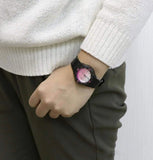 Casio Women's Watch Analog, Pink Dial Black Resin Strap, LRW-200H-4EVDR