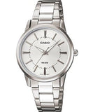 Casio, Women’s Watch Analog, Silver Dial Silver Stainless Band, LTP-1303D-7AVDF