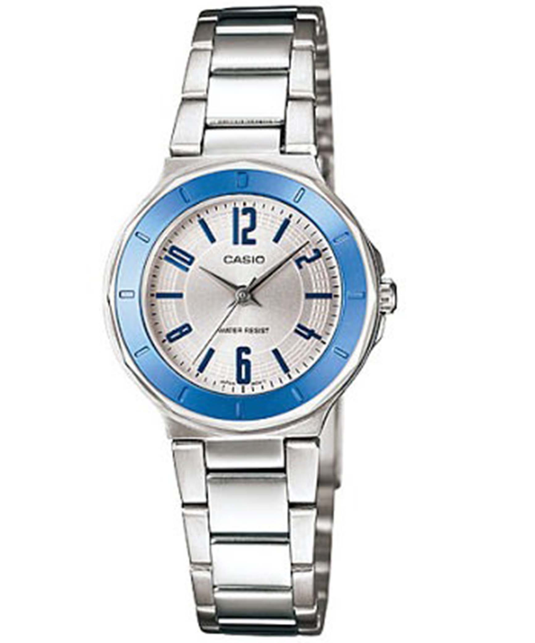 Casio, Women's Watch Fashion Collection Analog, Silver Dial Silver Stainless Band, LTP-1367D-7ADF