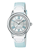 Casio, Women’s Watch Analog, Silver Dial Blue Leather Band, LTP-E113L-2ADF