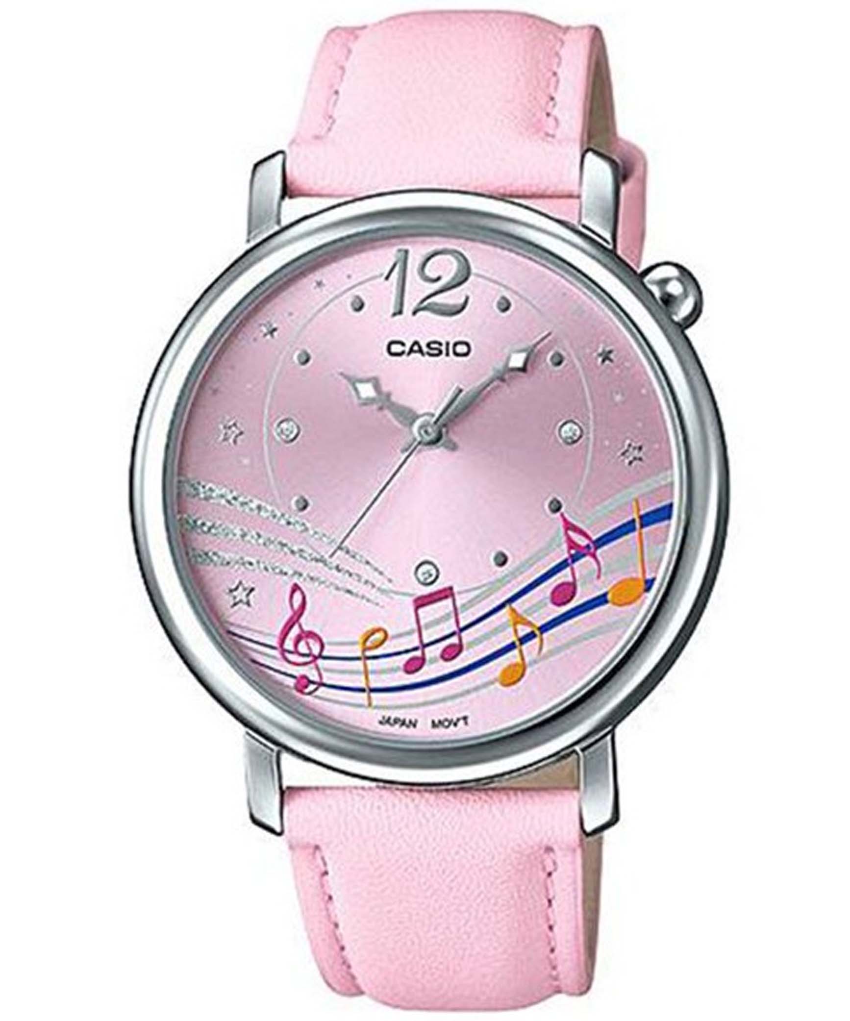 Casio, Women's Watch Fashion Collection Analog, Pink Dial Pink Leather Band, LTP-E123L-4ADF