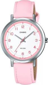 Casio, Women’s Watch Analog, White Dial Pink Leather Band, LTP-E139L-4BVDF