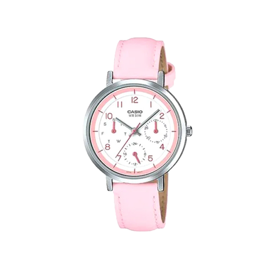 Casio men analog watch, white dial with comfortable strap, model CS-LTP-E314L-4BVDF, Bahrain