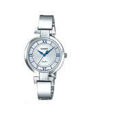 Casio, Women's Watch Fashion Collection Analog, Silver Dial Silver Stainless Steel Band, LTP-E403D-2AVDF