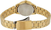 Casio Women's Watch Analog, Black Dial Gold Stainless Steel Strap, LTP-V005G-1BUDF