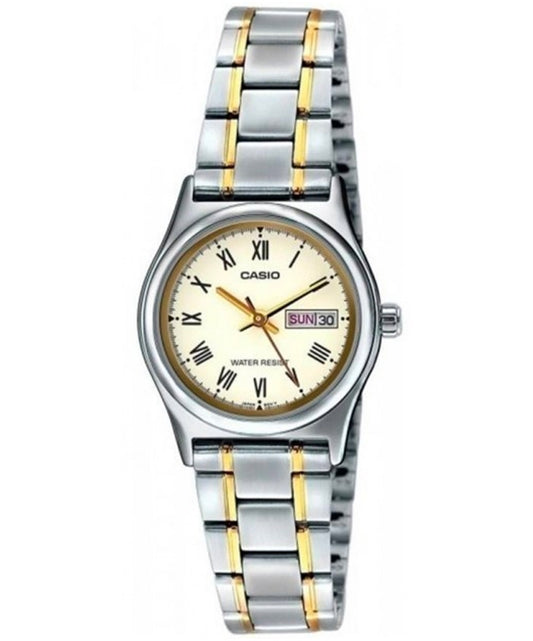 Casio men analog watch, white dial with comfortable strap, model CS-LTP-V006SG-9BUD, Bahrain
