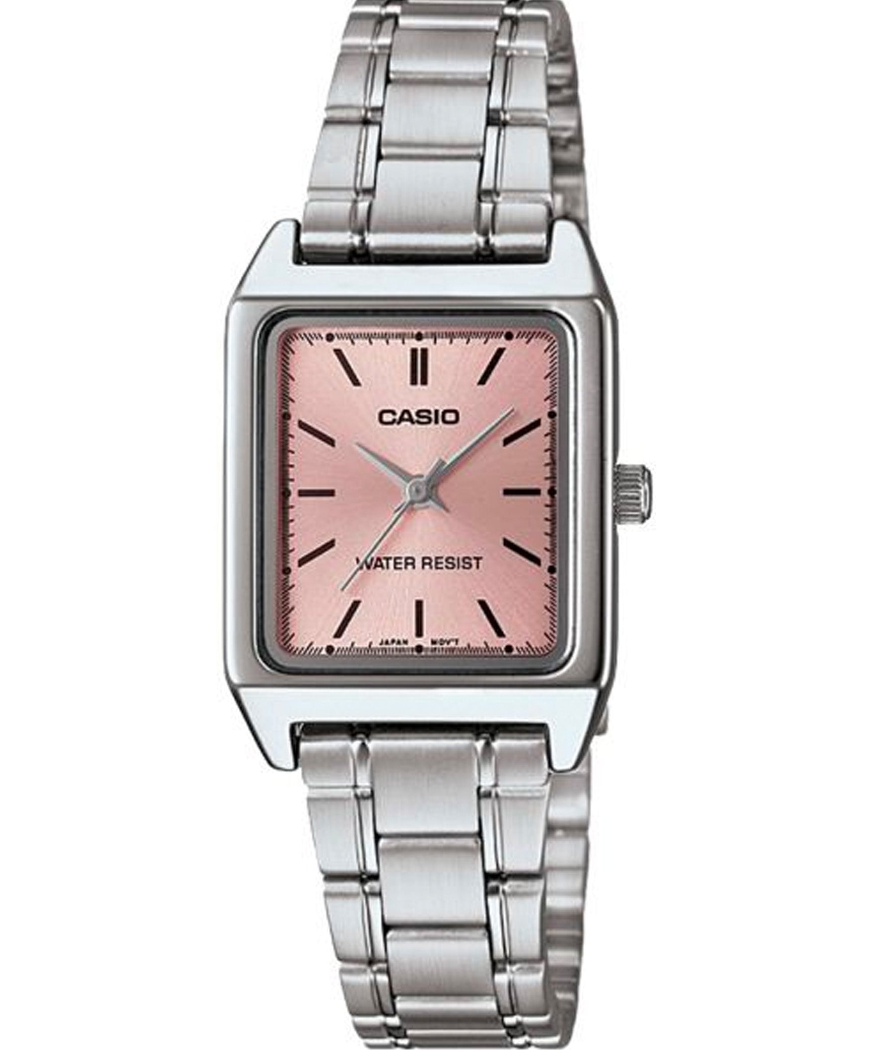 Casio, Women’s Watch Analog, Pink Dial Silver Stainless Band, LTP-V007D-4EUDF