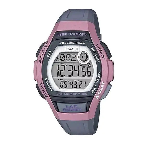 Casio, Women's Watch Sport Collection Digital, Pink Dial Black Resin Band, LWS-2000H-4AVDF