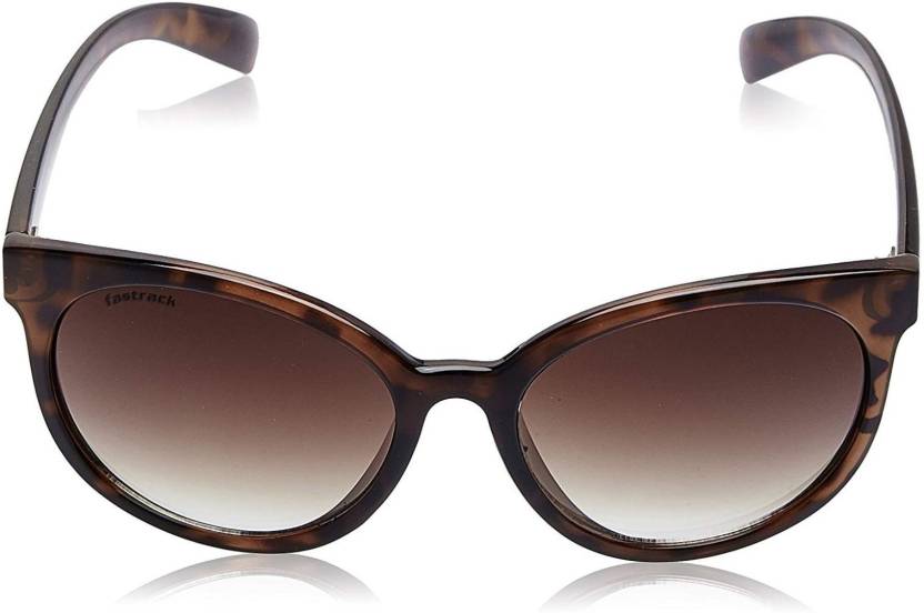 Fastrack, Women's Oval Sunglasses, Brown, P381BR1F