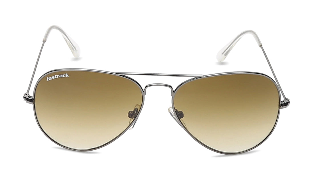 Fastrack Men's Aviator Sunglasses, Brown Lens, UV protected, M165BR18G